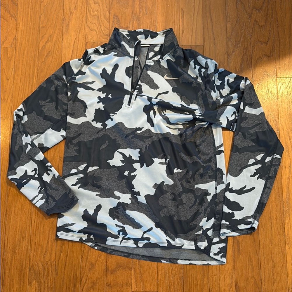 Nike Camouflage Quarter-Zip Running Pullover
